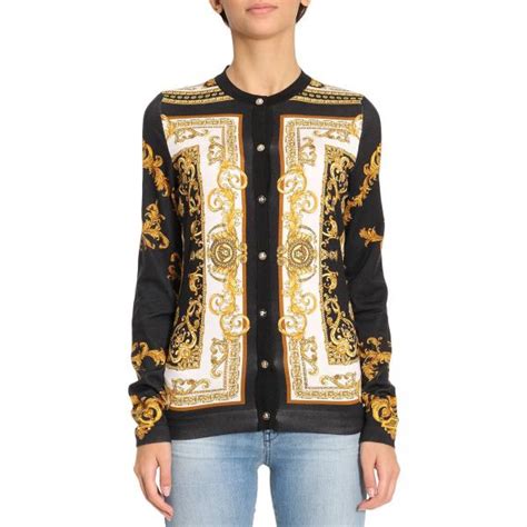 versace cardigan long women|Versace jumper women's.